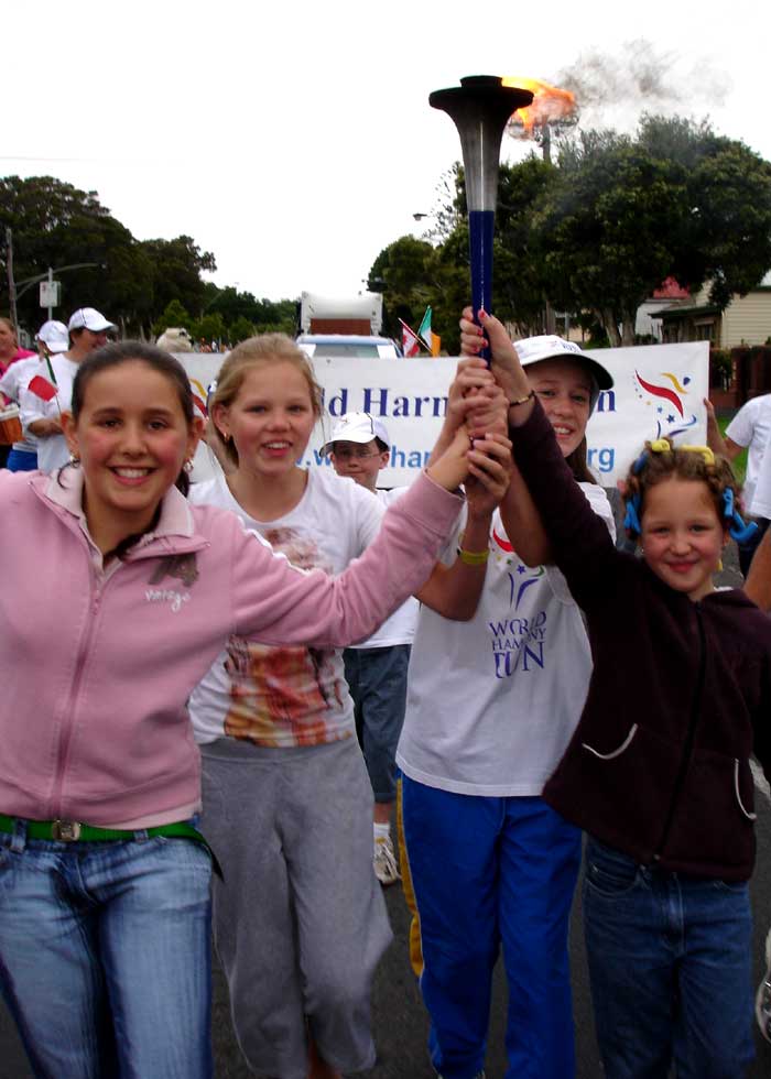 By standers participate in the spirit of the run