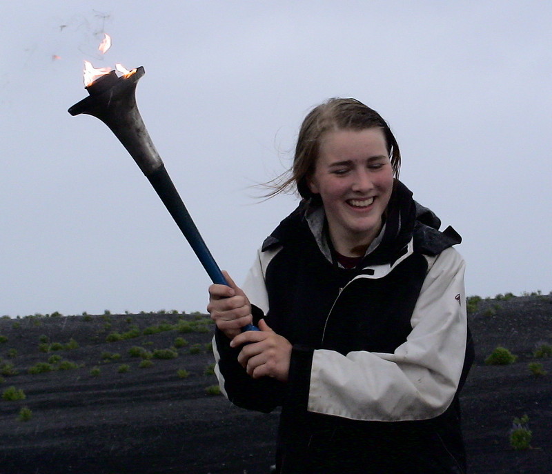 En krakkarnir héldu öll góða skapinu