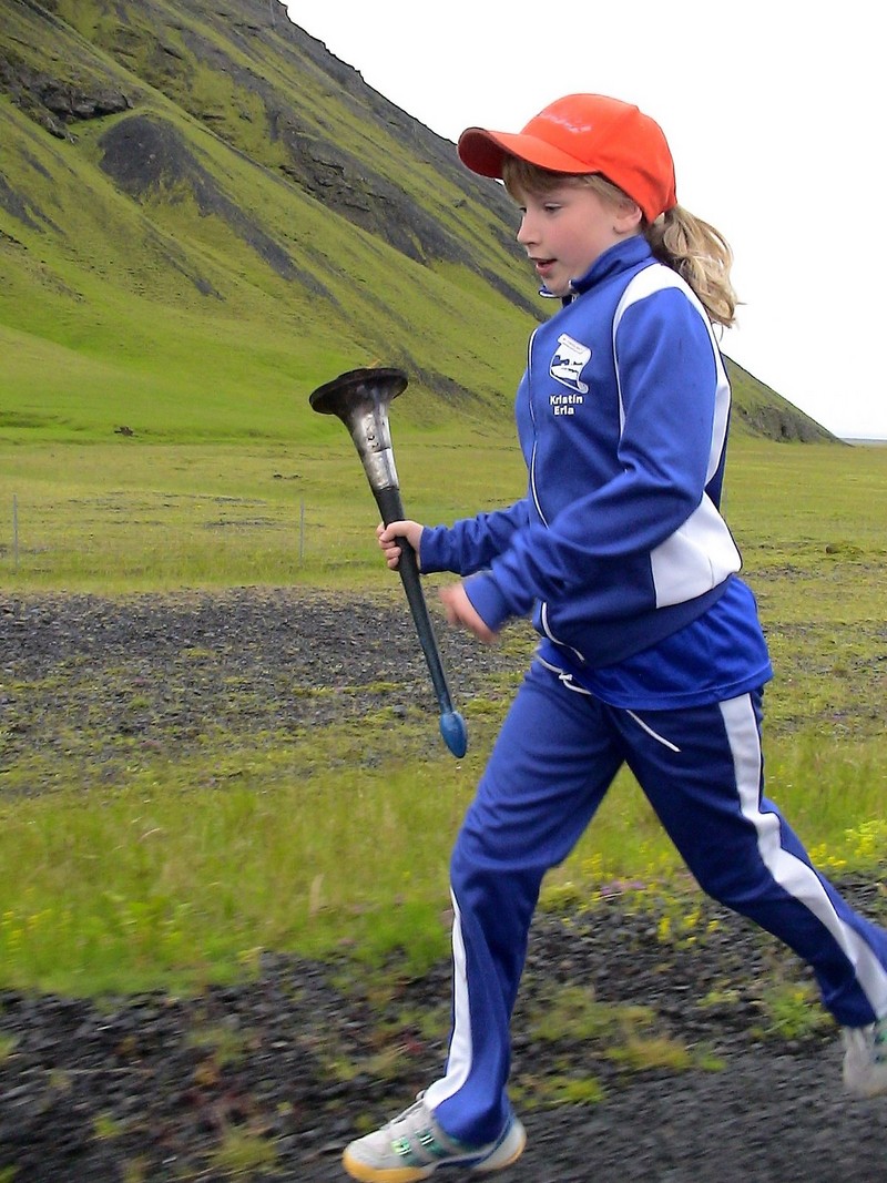 Kristín hljóp 1,4 km