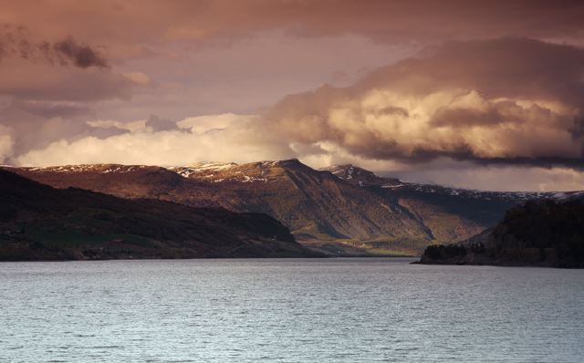 Lake and mountains