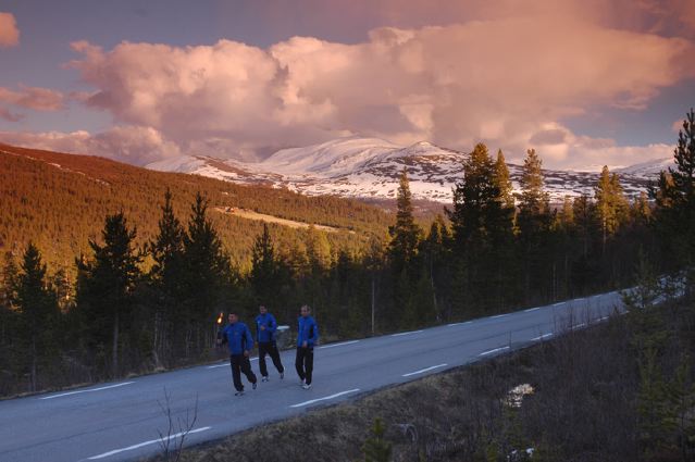 On forest mountain road