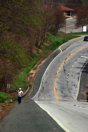 Lone runner